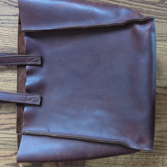 Leather tote bag - Picture 3 of 5
